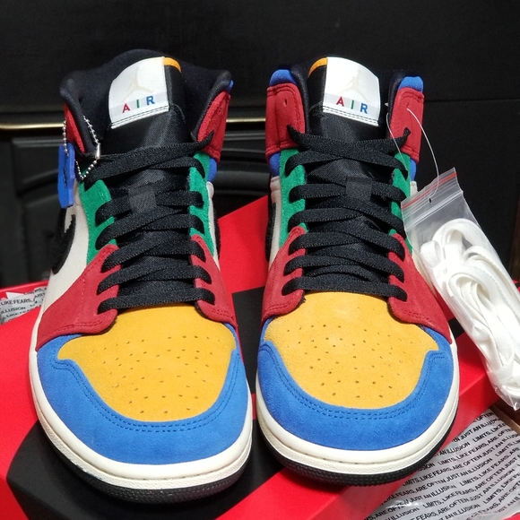 🔥Air Jordan 1 Mid Fearless "Blue The Great" Shoes - Picture 4 of 6